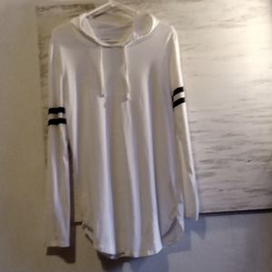 Woman's lightweight long sleeve cotton hoodie